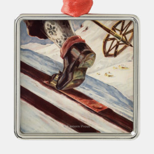 Adorno Metálico Noruega - el hogar del esquí