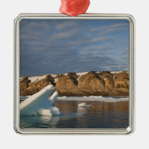 Adorno Metálico Noruega, Svalbard, Isla Spitsbergen, Atardecer