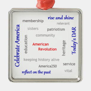 Adorno Metálico Nube de la palabra de DAR