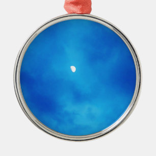 Adorno Metálico Nubes azules brillantes de la Luna Llena