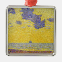 Nubes grandes (cielo amarillo) (paisaje elegante)