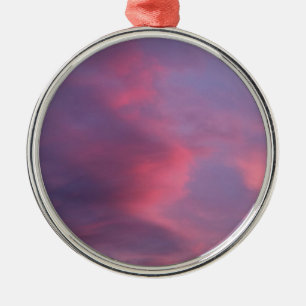Adorno Metálico Nubes Rosadas Azules