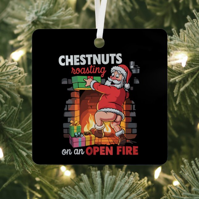 Adorno Metálico Nueces de pecho asando divertidas y traviesas navi (in situ)