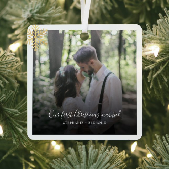 Adorno Metálico Nuestra primera festividad fotográfica Boda de Nav (in situ)