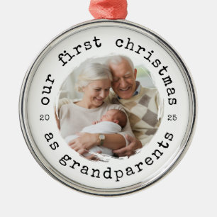 Adorno Metálico Nuestra primera Navidad como abuelos 2025 Foto