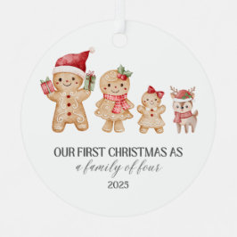 Adorno Metálico Nuestra primera Navidad como familia de cuatro