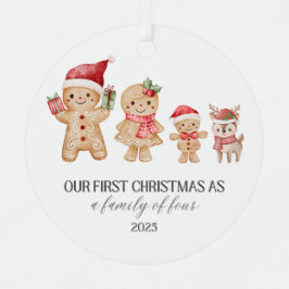 Adorno Metálico Nuestra primera Navidad como familia de cuatro