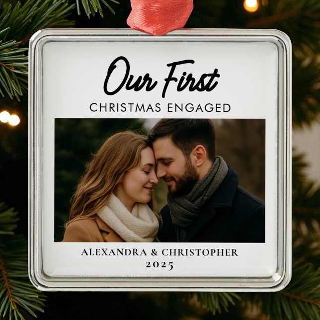 Adorno Metálico Nuestra primera Navidad comprometió a la Minimalis (Subido por el creador)