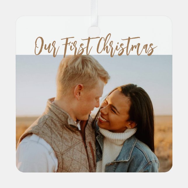 Adorno Metálico Nuestra primera Navidad Sr. y Sra. Ornament Metali (Anverso)