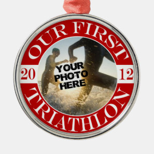 Adorno Metálico Nuestra primera triatlón