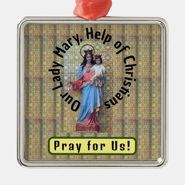 Adorno Metálico Nuestra Señora María, ayuda de los cristianos (Frente)