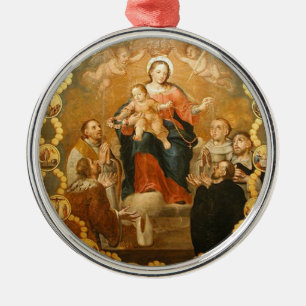 ADORNO METÁLICO NUESTRA SEÑORA OF THE ROSARY