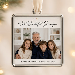 Adorno Metálico Nuestro Abuelo Maravilloso Nietos Personalizados