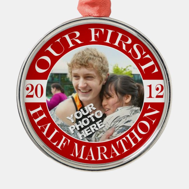 Adorno Metálico Nuestro maratón de la primera mitad - 2012 (Frente)