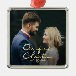 Adorno Metálico Nuestro navidad elegante del Relieve metalizado