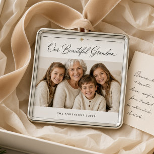 Adorno Metálico Nuestros Nietos Personalizados Abuela Hermosa