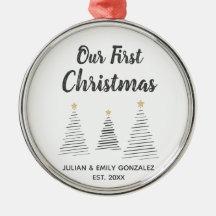 Nuestros primeros árboles elegantes blancos y negr