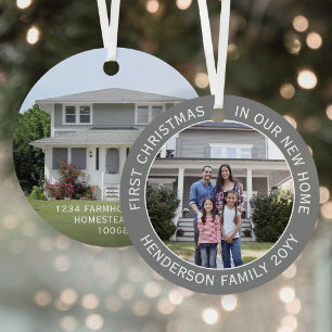 Adorno Metálico Nueva dirección residencial 1Navidades Sencillo 2 