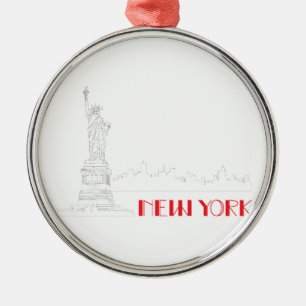 Adorno Metálico Nueva York, Guay de la Estatua de la Libertad