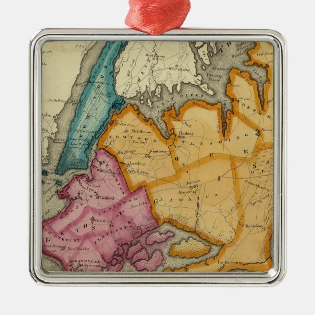 Adorno Metálico Nueva York, Queens, reyes, condados de Richmond (Frente)