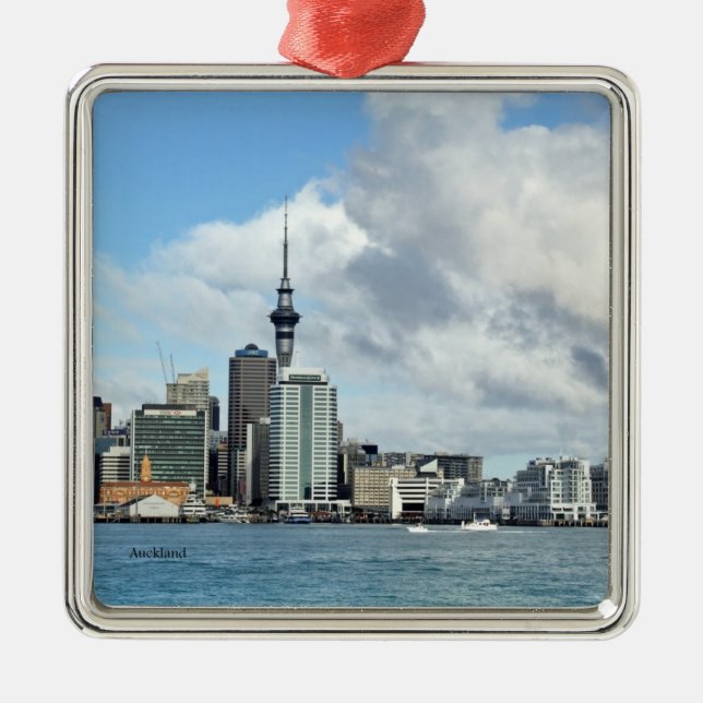 Adorno Metálico NUEVA ZELANDIA:Skyline Auckland (Frente)