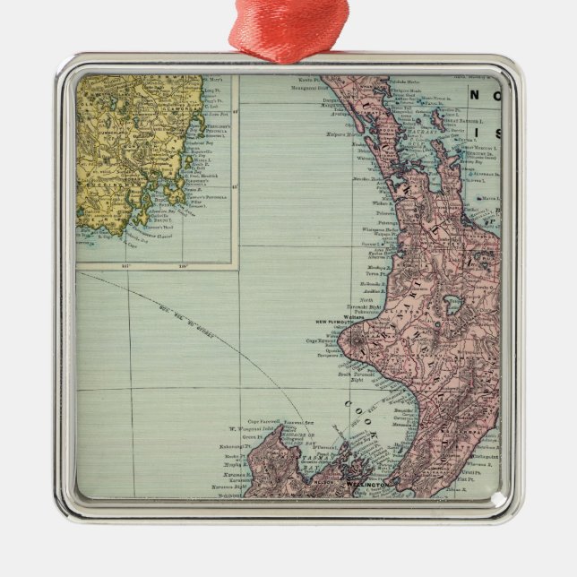 Adorno Metálico Nueva Zelandia, Tasmania, Fiji (Frente)