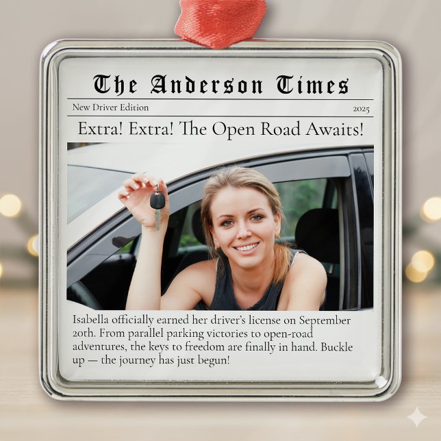 Adorno Metálico Nuevo conductor primer periódico personalizado de  (Subido por el creador)