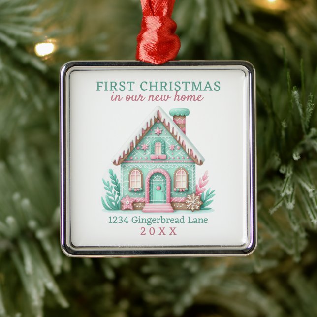 Adorno Metálico Nuevo hogar: primera Navidad (Árbol)