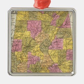 Adorno Metálico Nuevo mapa de Alabama