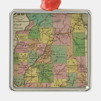 Adorno Metálico Nuevo mapa de Illinois