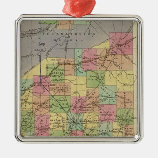 Adorno Metálico Nuevo mapa de Indiana