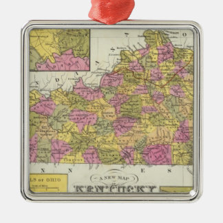 Adorno Metálico Nuevo mapa de Kentucky