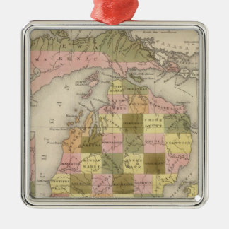 Adorno Metálico Nuevo mapa de Michigan