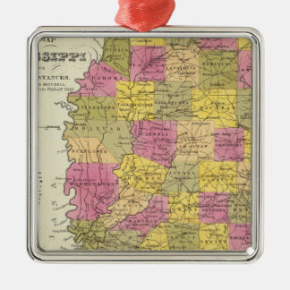 Adorno Metálico Nuevo mapa de Mississippi