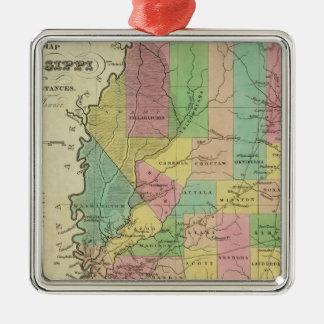 Adorno Metálico Nuevo mapa de Mississippi 2
