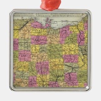 Adorno Metálico Nuevo mapa de Ohio