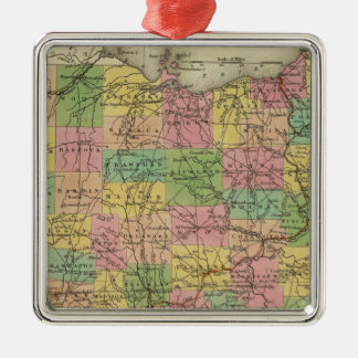 Adorno Metálico Nuevo mapa de Ohio 2
