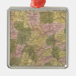 Adorno Metálico Nuevo mapa de Pennsylvania