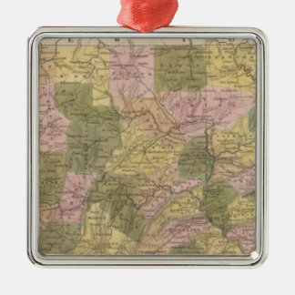Adorno Metálico Nuevo mapa de Pennsylvania
