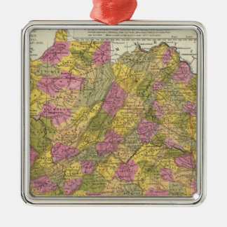 Adorno Metálico Nuevo mapa de Virginia