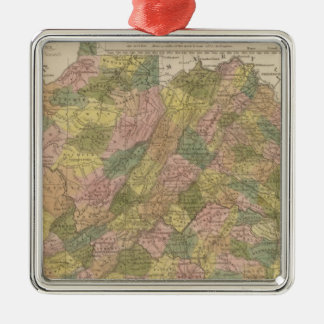 Adorno Metálico Nuevo mapa de Virginia