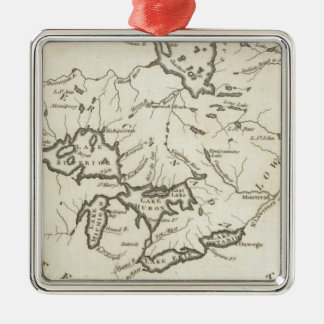 Adorno Metálico Nuevo mapa del Alto y el Bajo Canadá