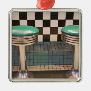 Adorno Metálico Nuevo México, Albuquerque. El 66 Diner a lo largo