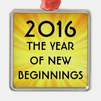 Adorno Metálico Nuevos comienzos de año 2016