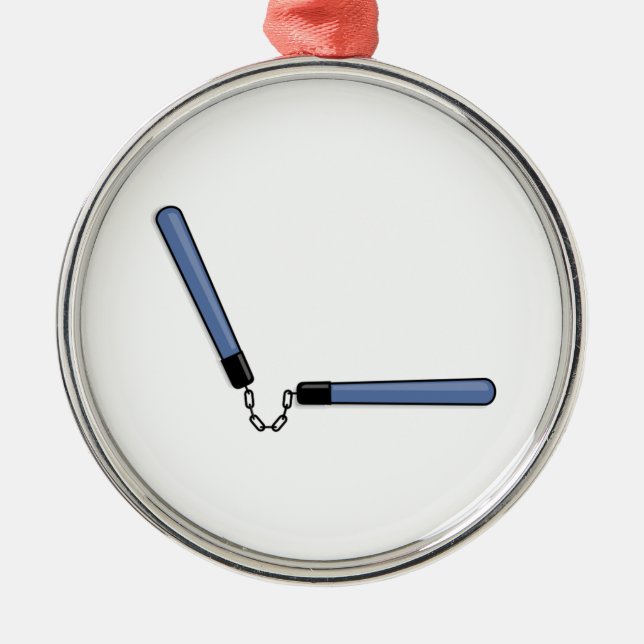 Adorno Metálico Nunchuks Ninja (Frente)