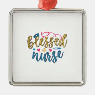 Adorno Metálico Nurse Gift Blessed Nurse