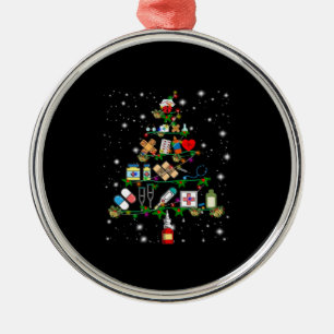Adorno Metálico Nurse Gift   Equipo de enfermería Árbol de Navid