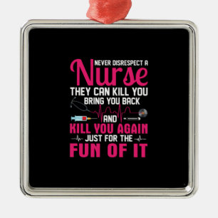 Adorno Metálico Nurse Gift Nunca Ignorar A Una Enfermera