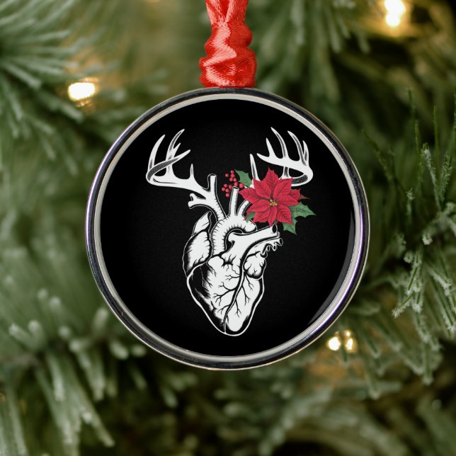 Adorno Metálico Nurse Heart Anatomy Reindeer Heart Cath Lab RN (Árbol)