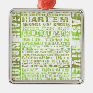 Adorno Metálico NYC Vecindarios Verdes